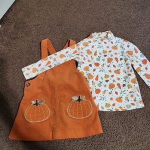 Max Studio Kids Pumpkin dress with shirt